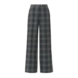 Acne Checked Wide Leg Pants in Grey, size 36